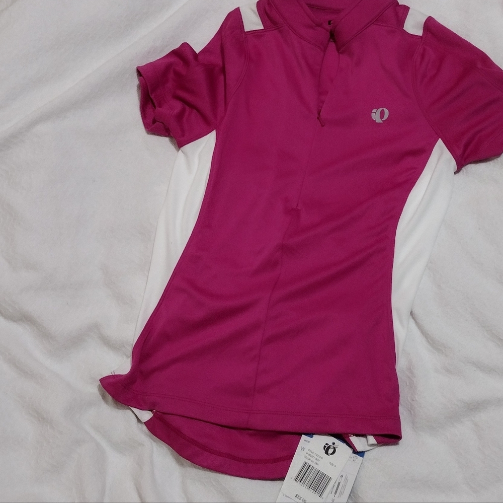 Pearl Izumi Women's Fuchsia and White Cycling Jersey